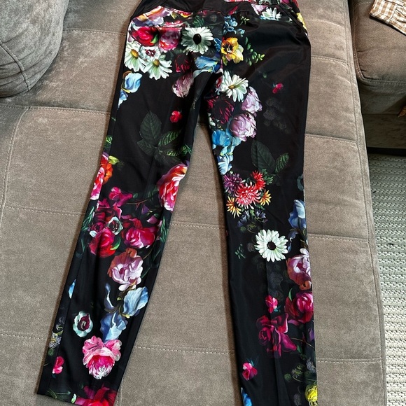 Ted Baker London Black Floral High Waist Women's Shorts - Picture 8 of 14